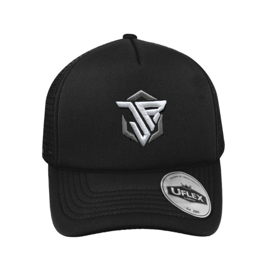 JR Adult 5 Panel Curved Peak Snapback Trucker Cap